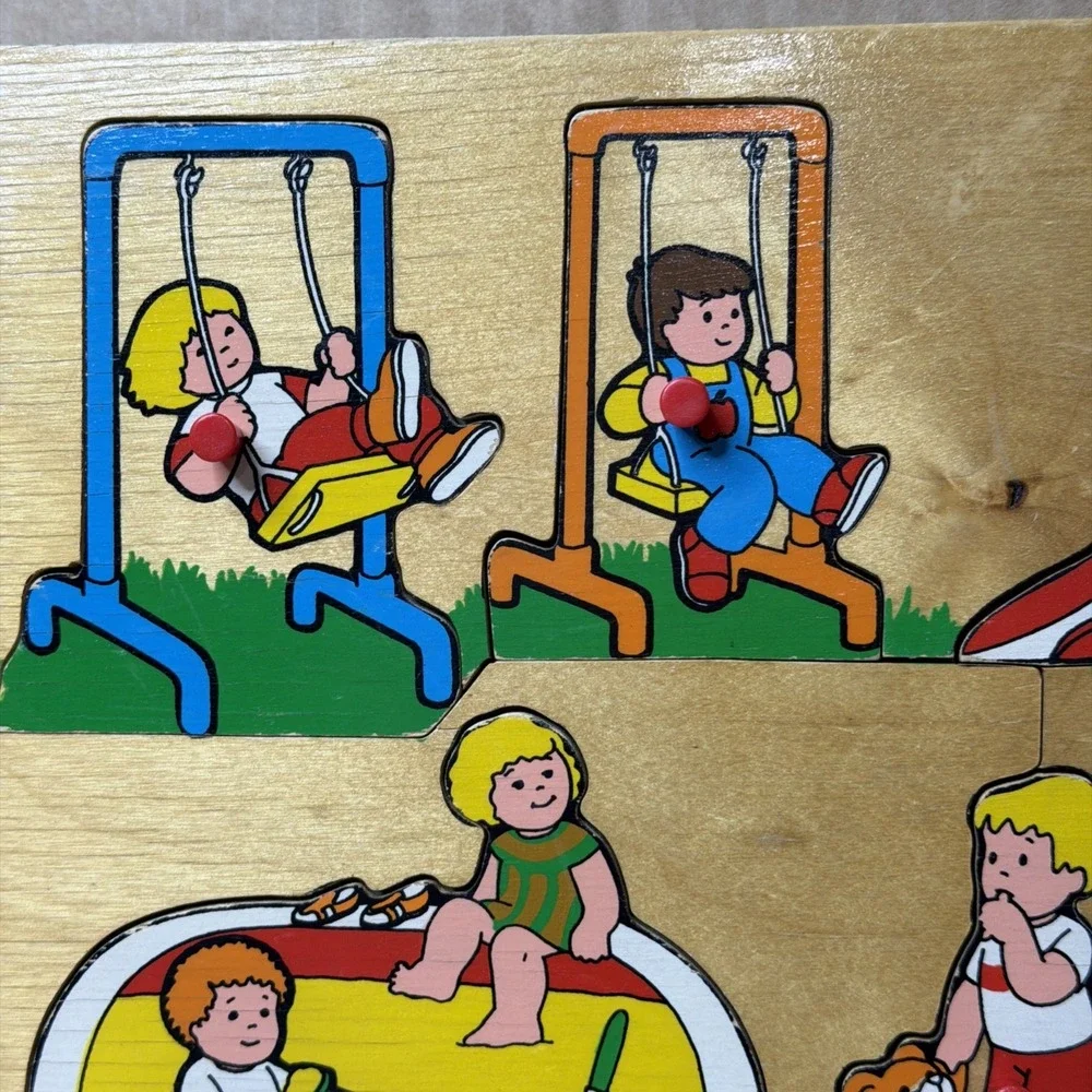 Simplex Vtg.  puzzle Early Learning Playground Sandbox Teeter Totter Slide